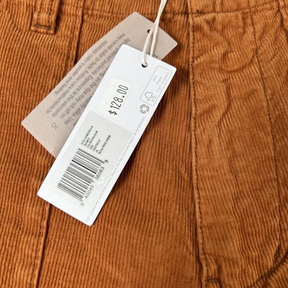 Outerknown Lou Cord Pants Women’s 24 Faded Cedar Brown High Rise Corduroy - Picture 8 of 16